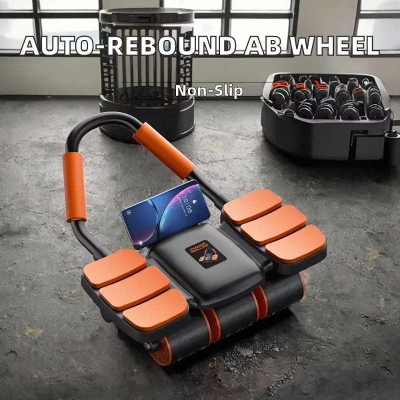 YTYIN Automatic Rebound Four-Wheel Abdominal Fitness Wheel Home Fitness Tool For Men Women Muscle Training  Exercise Yog