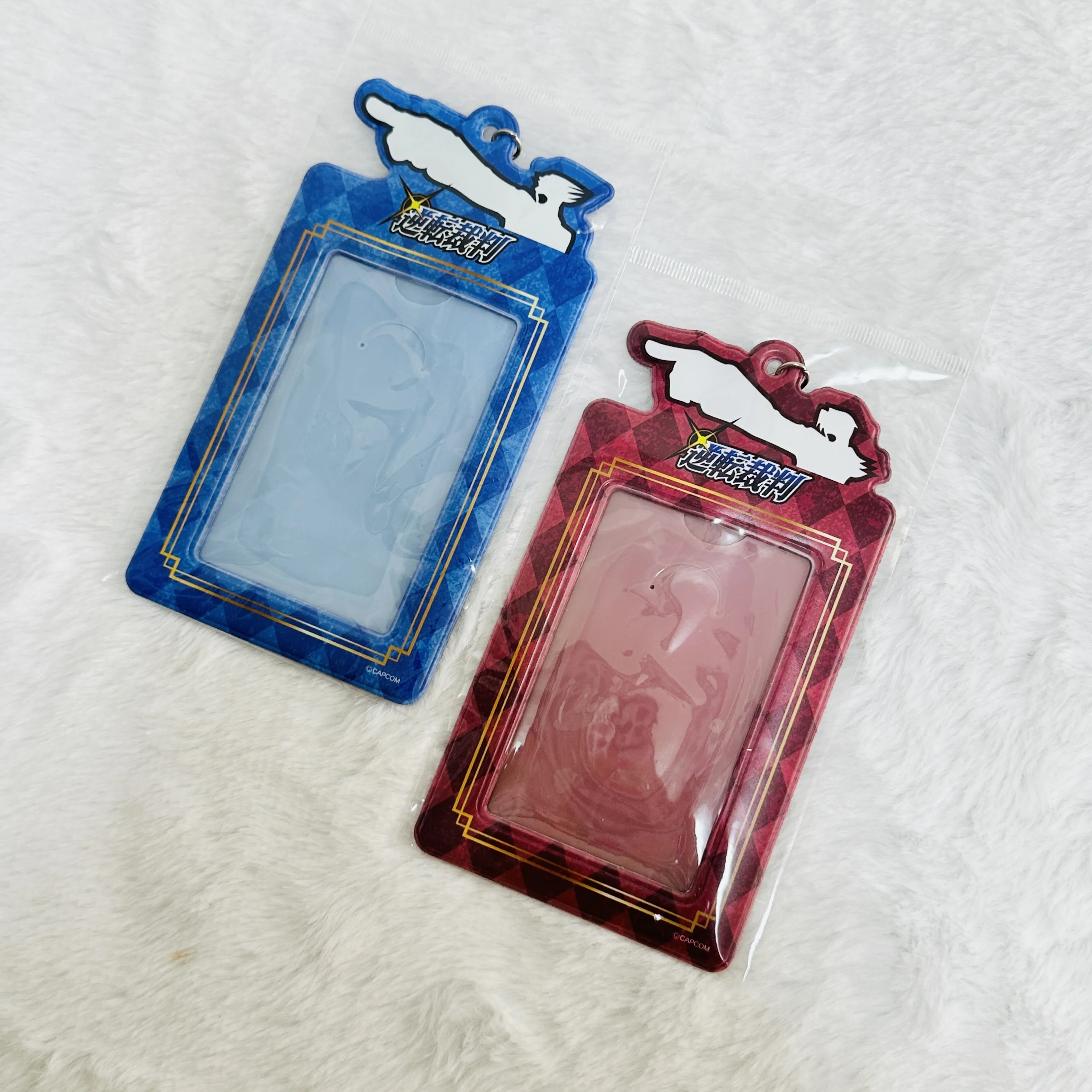 Anime Ace Attorney Miles Edgeworth Cosplay Card Bag Pendant Cartoon Cards Protector Sleeve Keychain Keyring Charm Xmas Gift