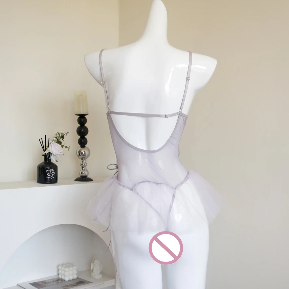 ملابس داخلية مثيرة مفتوحة المنشعب على شكل فراشة ملابس داخلية مثيرة للإناث ملابس داخلية مثيرة للنساء ملابس نوم شفافة بدون حمالات من الدانتيل #4