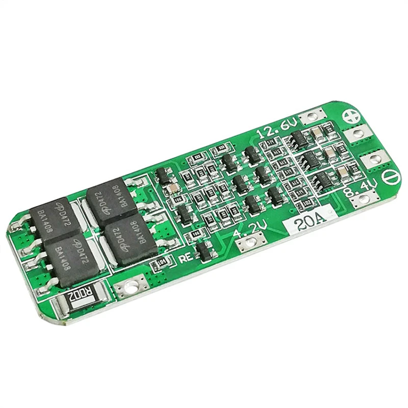 リチウムイオン電池3s,20A,18650 mAh,充電器,PC,ドリルモーター用保護ボード,12.6V,59x20x3.4mm