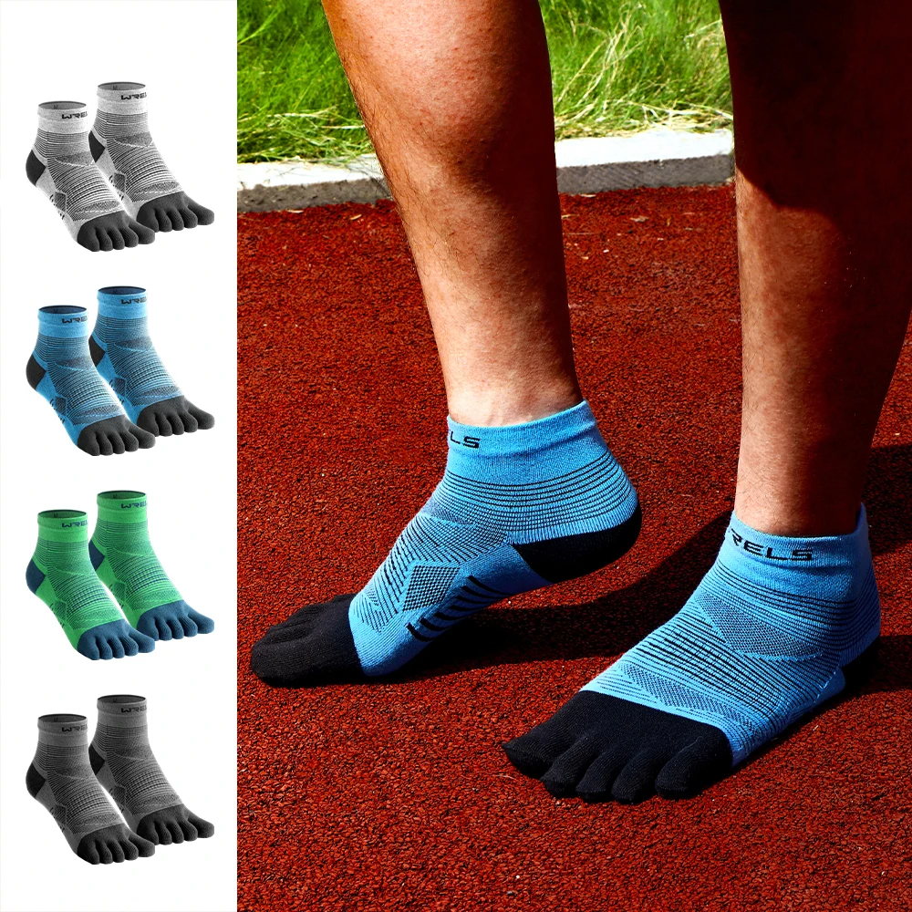 

WRELS COOLMAX Quick-Dry Professional Five-Toe Socks Athletic Shock-proof Trail Running Marathon Moisture Wicking Odor free Socks