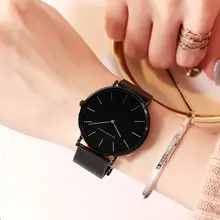 Women bracelet watch with quartz movement and rose gold mesh #6