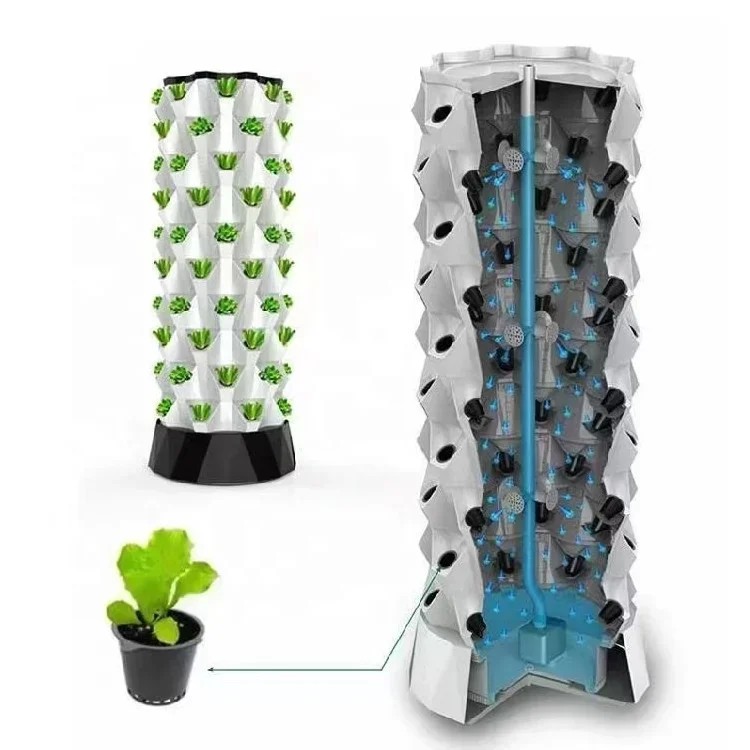 Factory Direct Sale Hydroponic Food Grade ABS Tower System Greenhouse Hydroponic Aeroponic Tower Garden