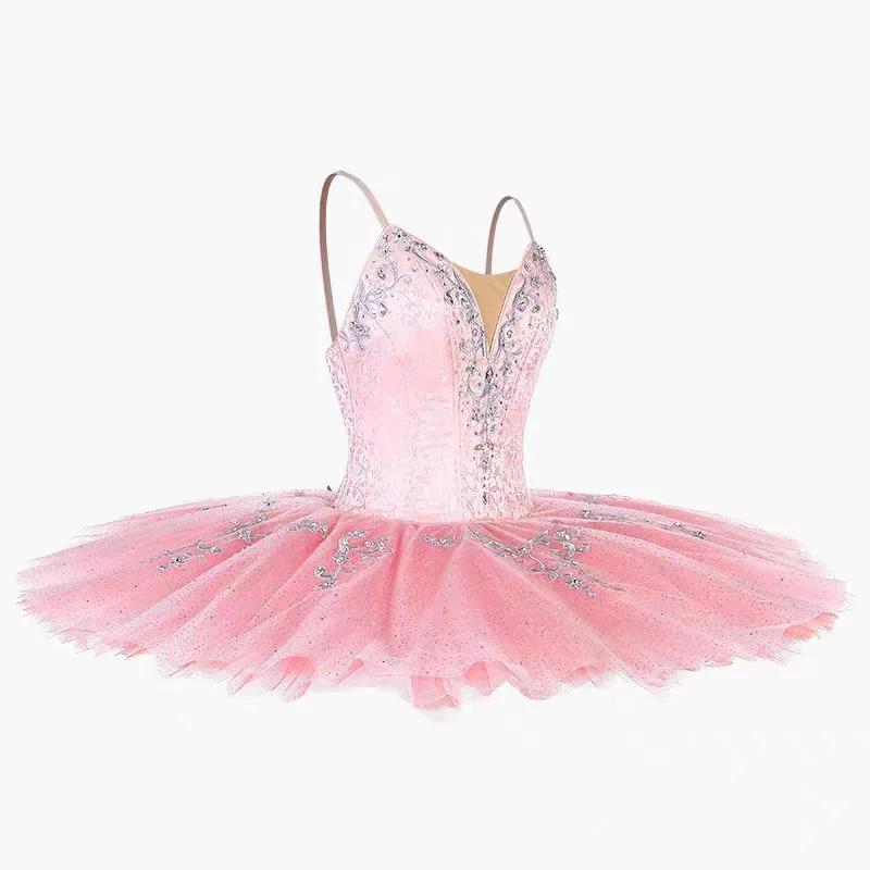 2025 فستان باليه بلوبيرد فضي خرافي فستان المنافسة GDC زي أداء احترافي مخصص