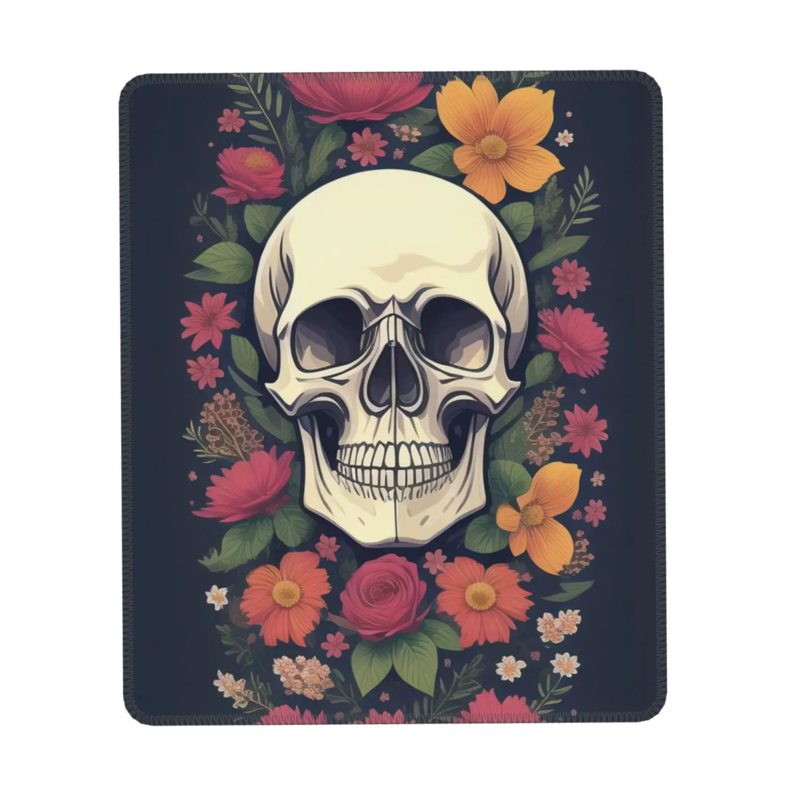 

Hot-Selling Skeleton Skull With Flower Mouse Pads Gaming Mousepad Mouse Mat Keyboard Mats Desk Pad Mousepads 18x22cm