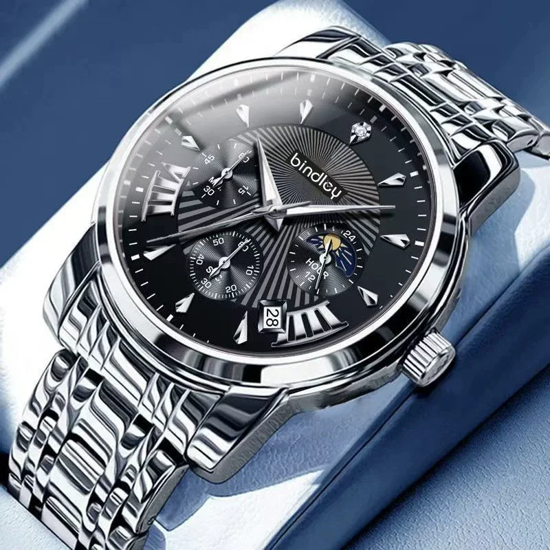 Men's Watch, Fully Automatic Non-Mechanical Calendar Business Quartz Watch