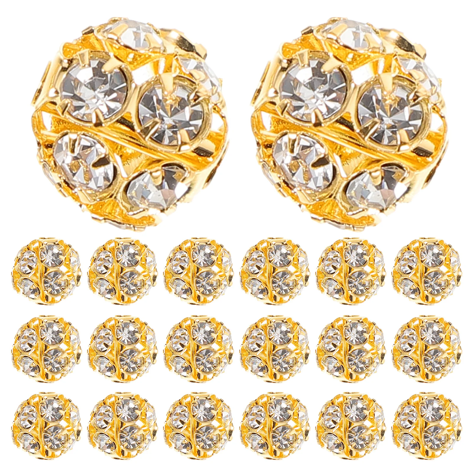 

50Pcs Alloy Loose Beads DIY Jewelry Making Accessories Wear Resistant Not Easy to Fade Perfect for Bracelets Necklaces Earrings