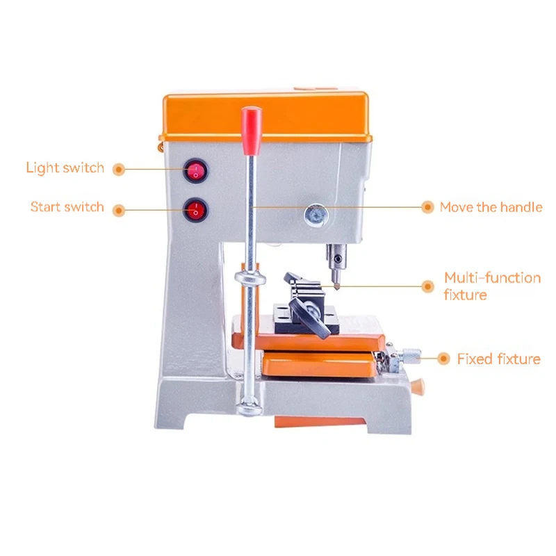 Car Key Cutting Copy Duplicating Machine Vertical Key Cutter Machine Car Door Key Drill Maker Locksmiths Tools Supply 220V