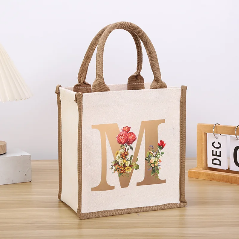 Canvas Oil Painting Tote Bag Large Capacity Environmental Shopping Bag Tote Lunch Box Waterproof Storage Bags Foldable  Tote Bag