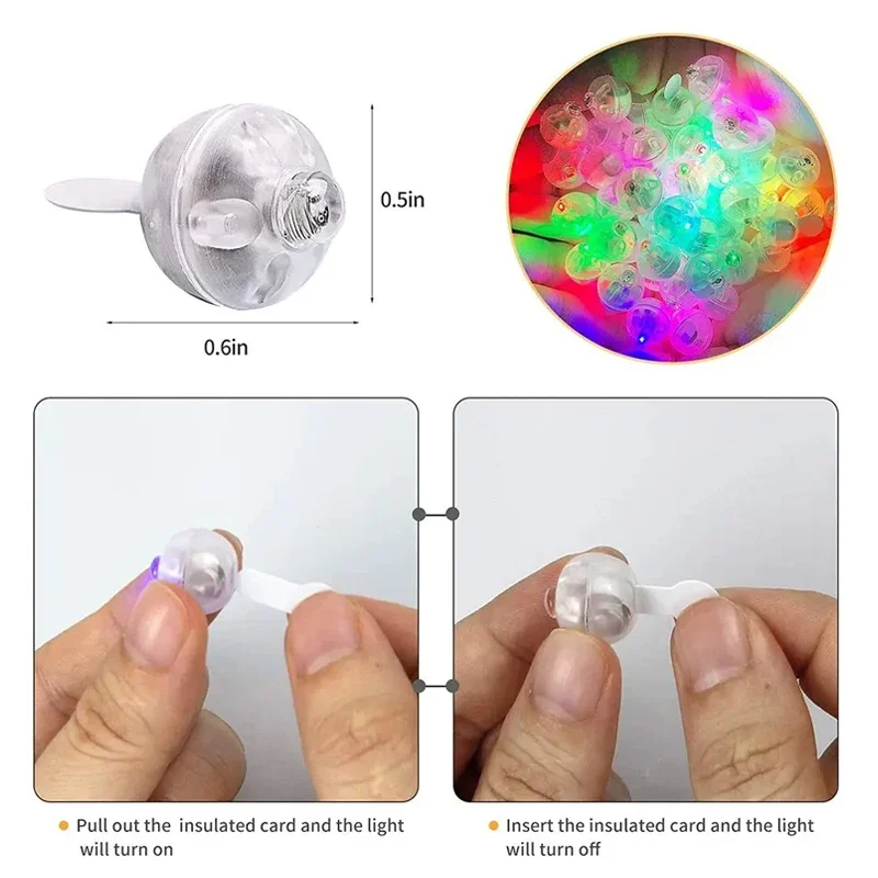 10/30 قطعة LED بالون ضوء صغير صغير كرة مستديرة مصباح لشريط فانوس عيد الميلاد حفل زفاف زينة لعبة مضيئة #4
