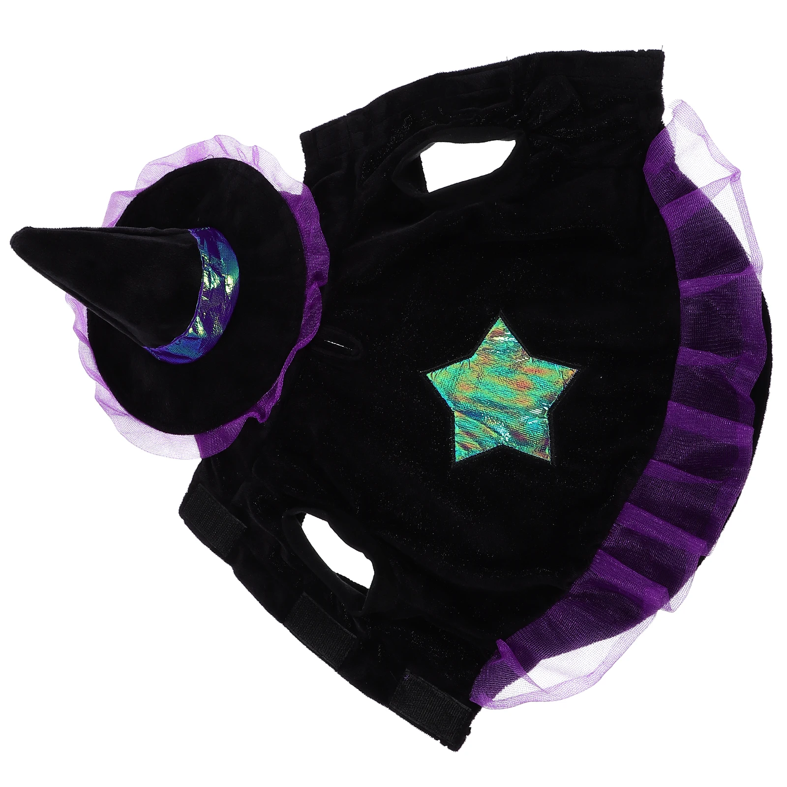 

Halloween Design Hat Funny Pet Clothing for Halloween Party Decor Halloween Pet Supplies (Wizard Suit S)
