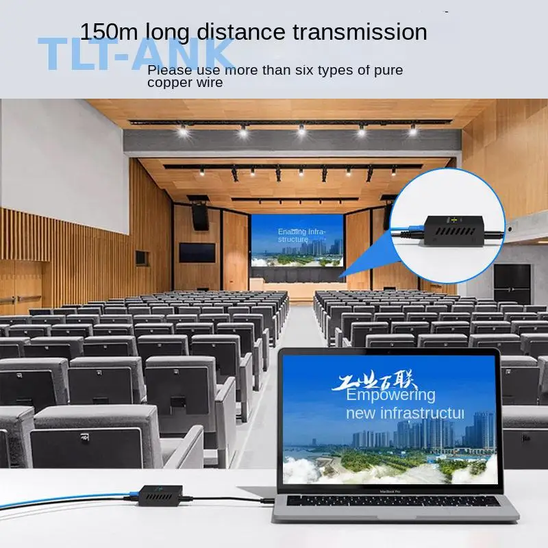 KVM Extender Over CAT5e/CAT6 Cable, 120m Long Distance Transmission, 1080P HD Video Signal Transmitter Receiver