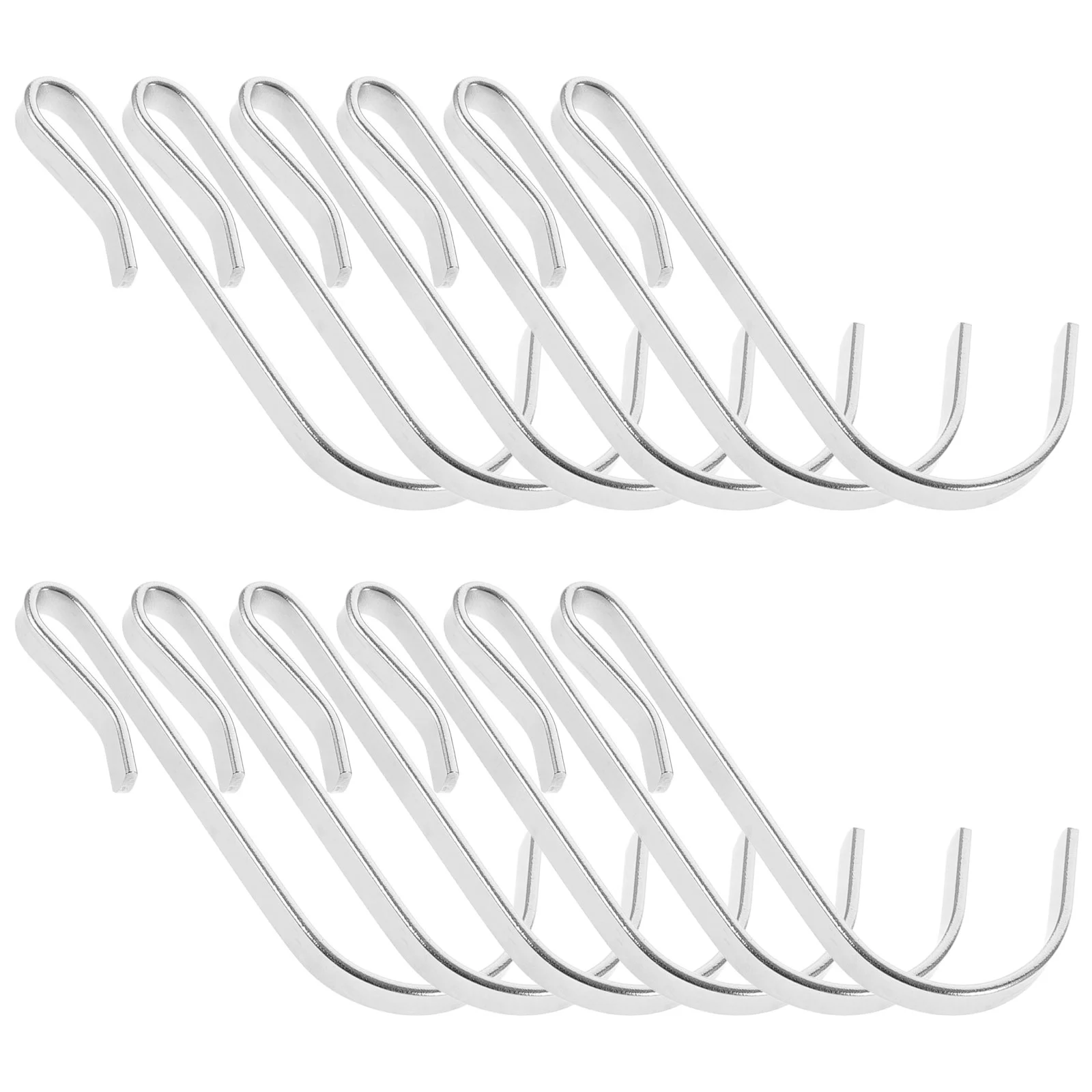 20 Pcs Hook up Small Hooks Kitchen Coat Hanger Hanging Clothes Stainless Steel J Shaped Office Hangers Heavy Duty