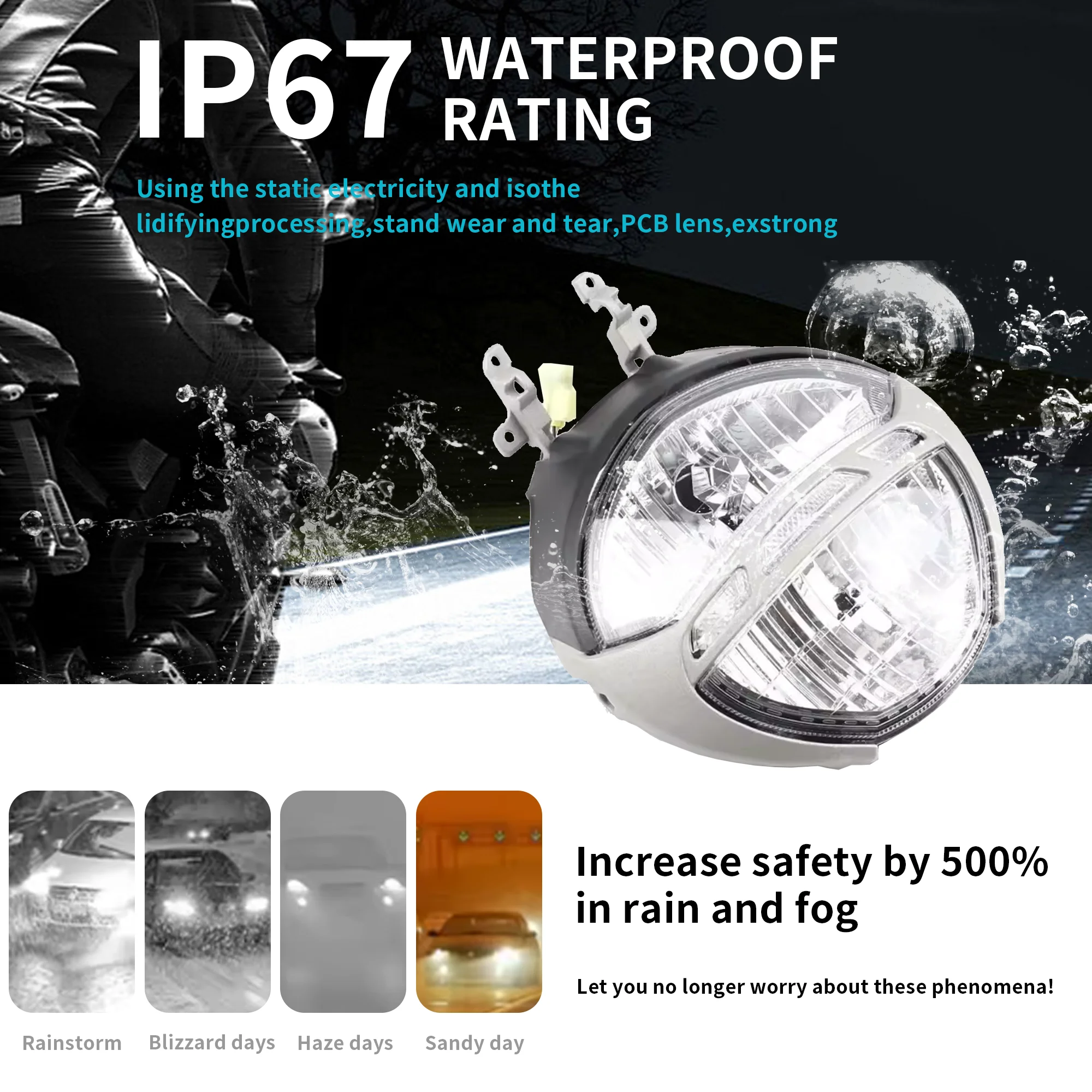 Fit For Ducati Monster 696 795 796 Front Headlamp 1100 1100S M1100 EVO  Assembly 2008 - 2014 2009 2010 2012 Headlight Motorcycle