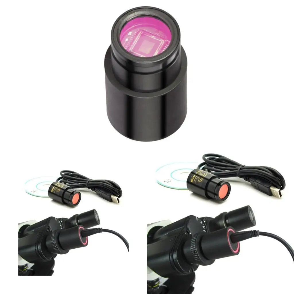 2MP USB Microscope Industrial Camera Eyepiece 23.2mm Adapter for Image