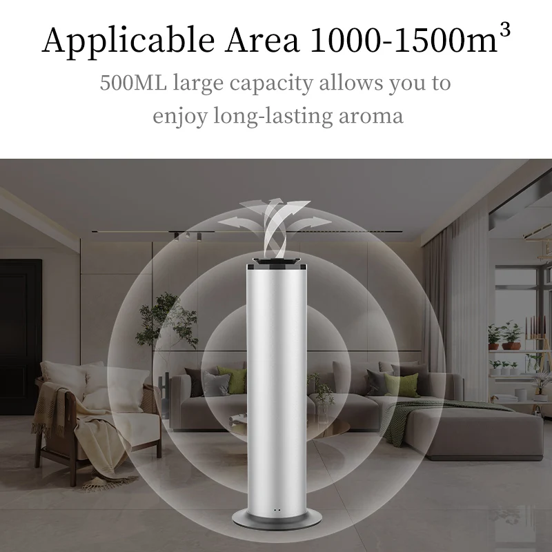 Covering 1500m³ Intelligent Aroma Diffuser WIFI Bluetooth Control Essential Oil Capacity 500ML Home Hotel Diffuser Fresh Air