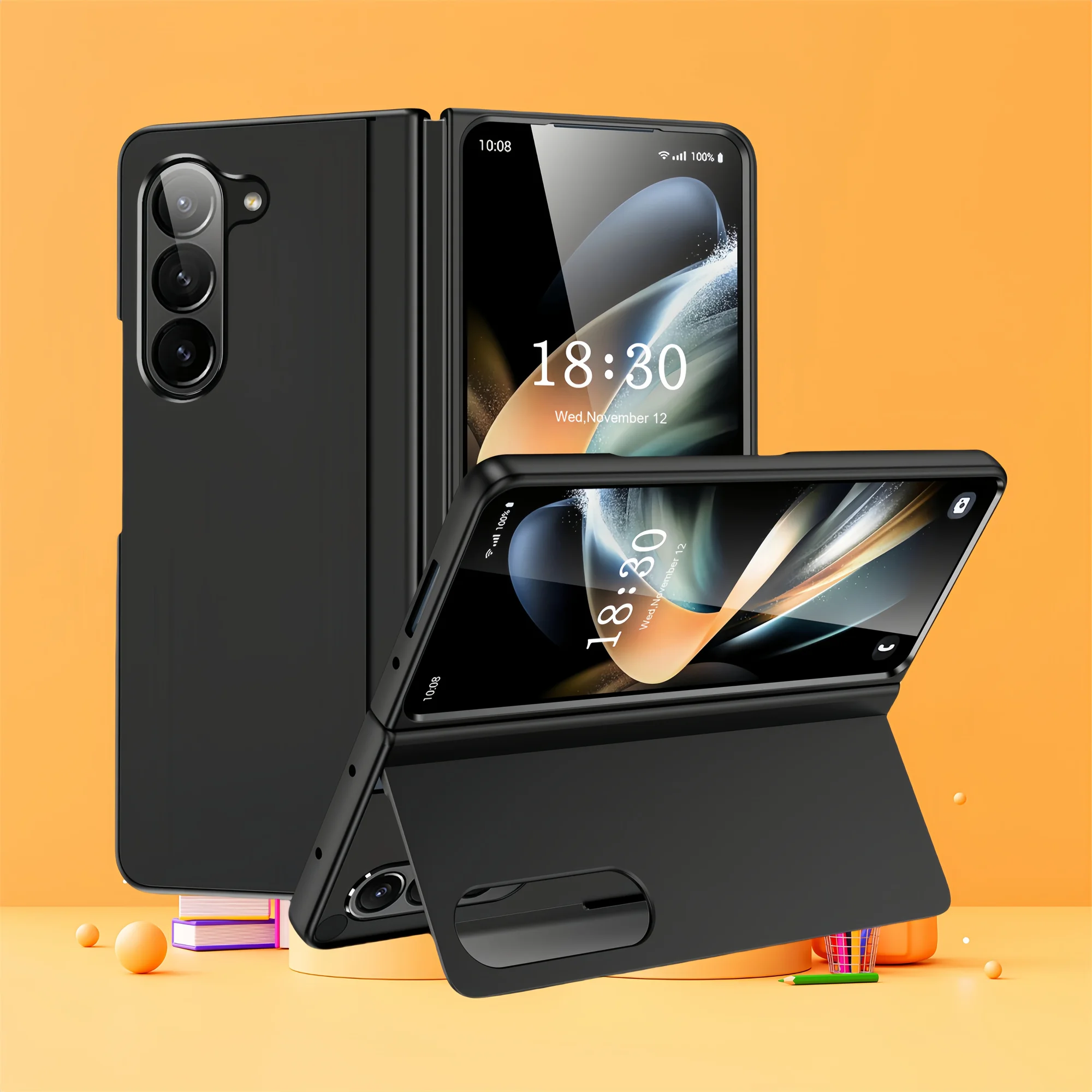 Anti-Glare Hard Stand Bag Case for Samsung Galaxy Z Fold 6 5 Fold6 5g Fold5 Fold 4 3 Fold3 Fold4 Mobile Phone Accessories