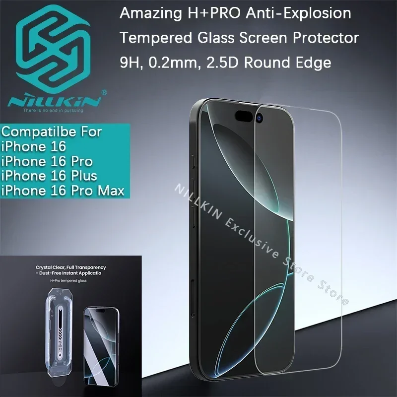 Nillkin Per iPhone 16 Pro Max/16 Pro/16 H+Pro Vetro protettivo anti-esplosione Protezione schermo in vetro