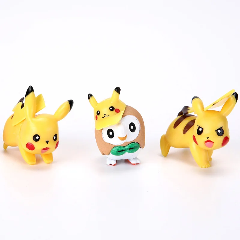 انفجارات الحيوانات الأليفة قزم سلسلة صغيرة 8/مجموعة اليد بيكاتشو السنجاب دمية جمع سطح المكتب كعكة مجوهرات الأطفال الكبار هدايا عيد #3