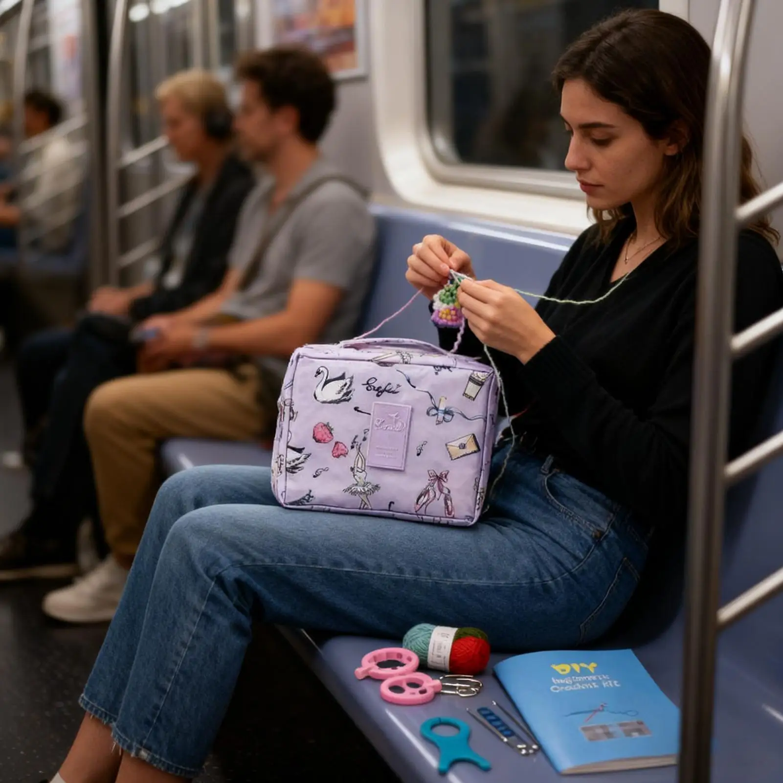 Crochet Kit For Beginners With Paper Tutorials Knitting Kit For Holiday Birthday Christmas Adults Experienced Lovers Art