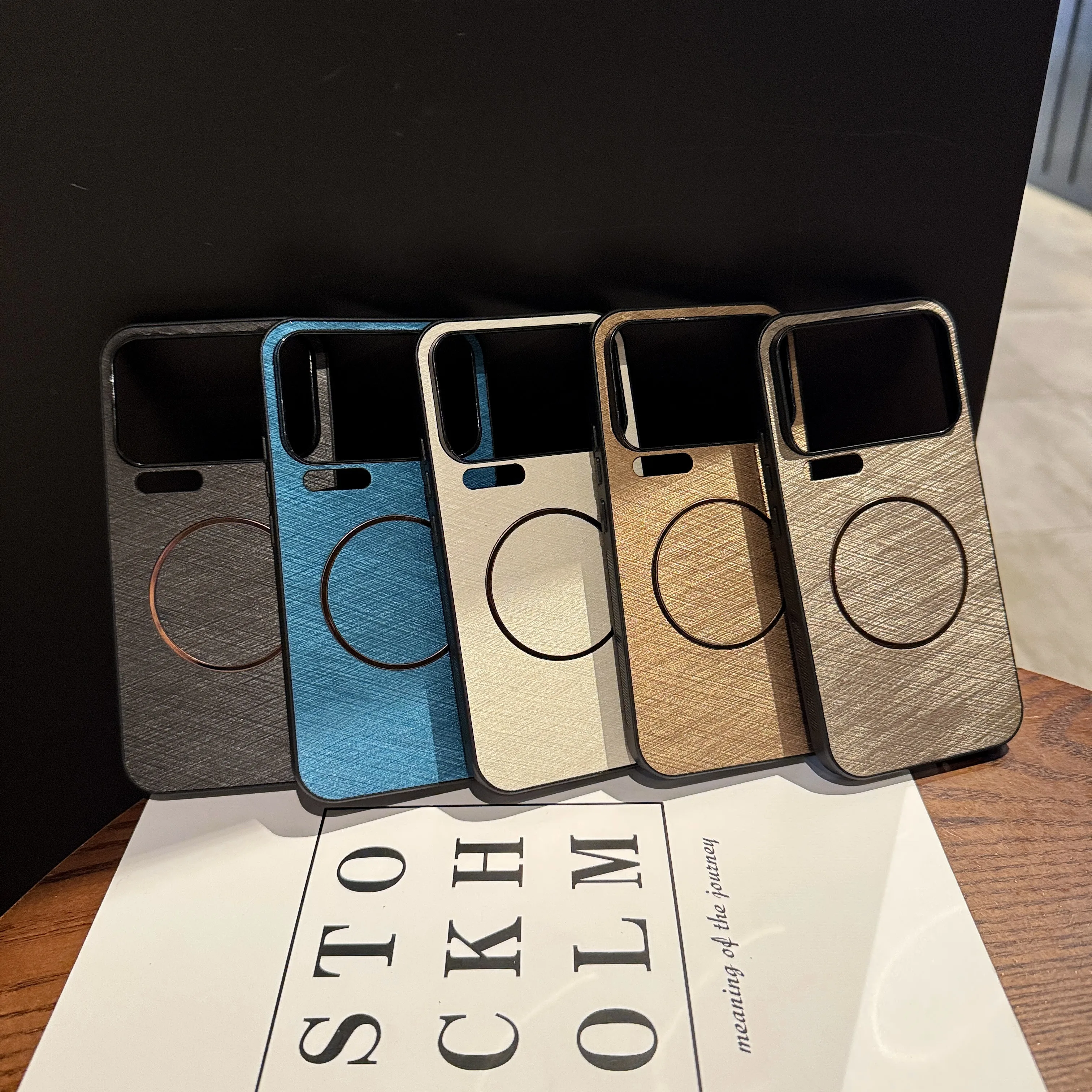 الفاخرة متجمد الذهب سلك الملمس ل Magsafe المغناطيسي جراب هاتف ل Xiaomi 14 15 الترا 17 برو كامل الوفير اللاسلكية تهمة غطاء