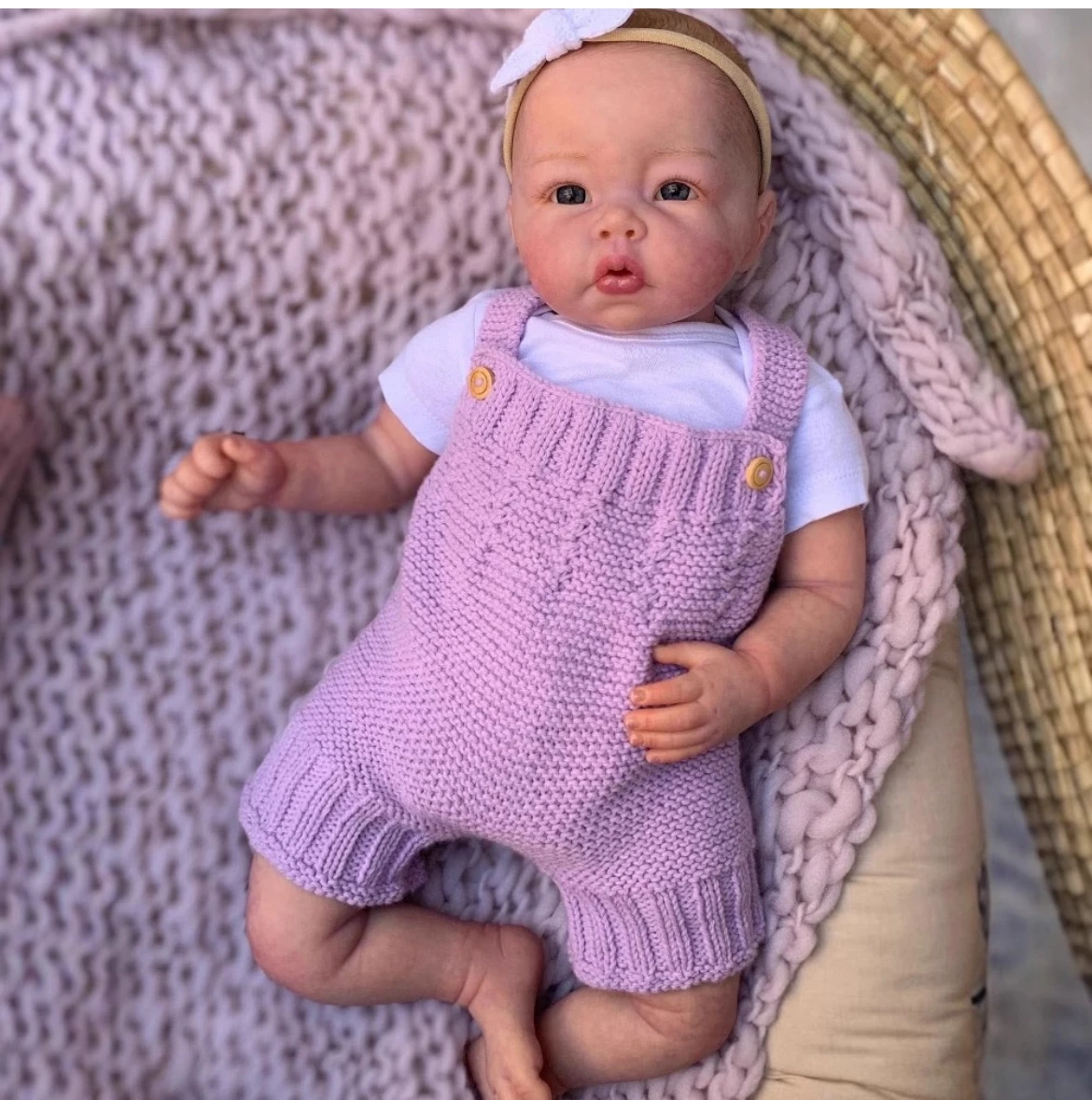 Baby Doll Reborn Seraphina da 20 pollici, dimensioni realistiche per neonati, texture della pelle 3D con vene visibili, bambola d'arte da collezione artigianale