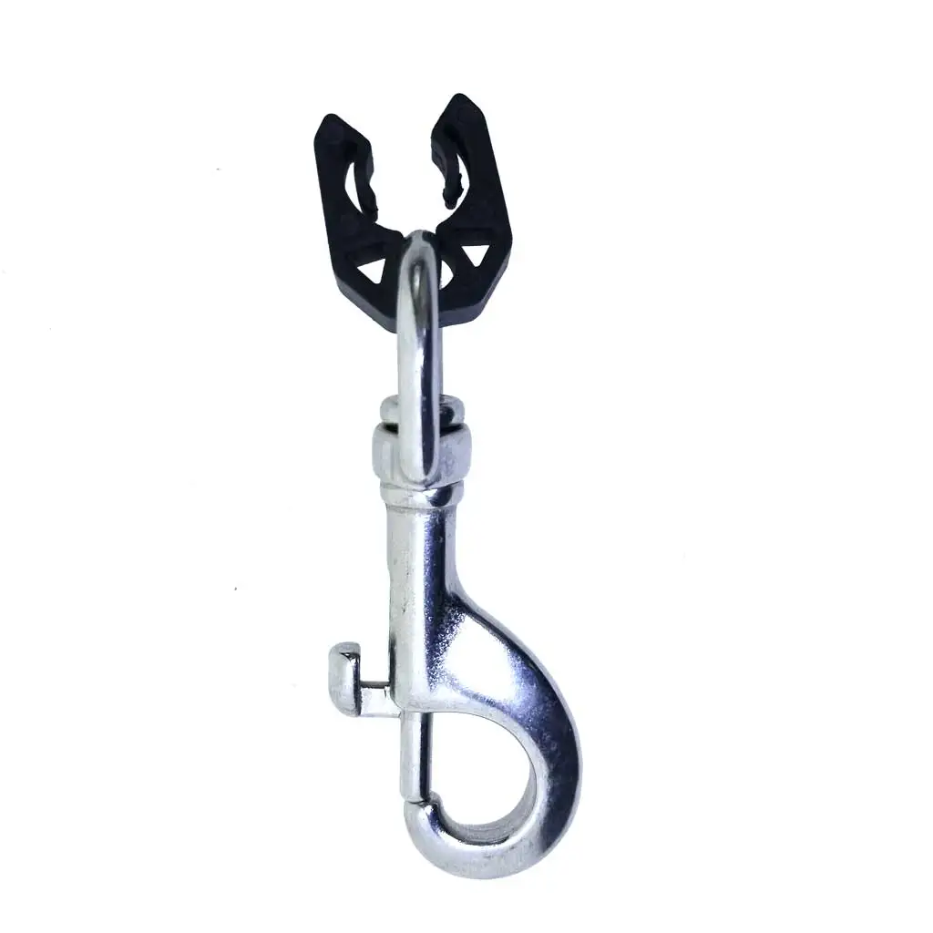 Diving Quick Release Pipe with Clip Hose Holder Clip BCD Hose Second Stage Fixed Hook Pressure Gage Hanging Parts Hose Buckle