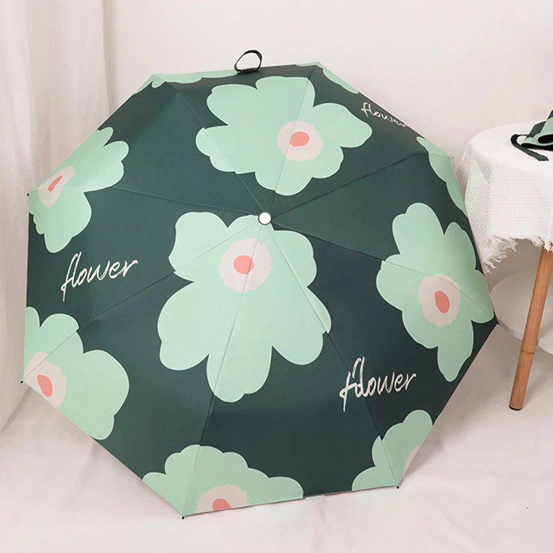 Flowers Automatic Umbrella，Sunshade, Wind-resistant and waterproof, Travel portable fashion folding umbrella，Large area umbrella