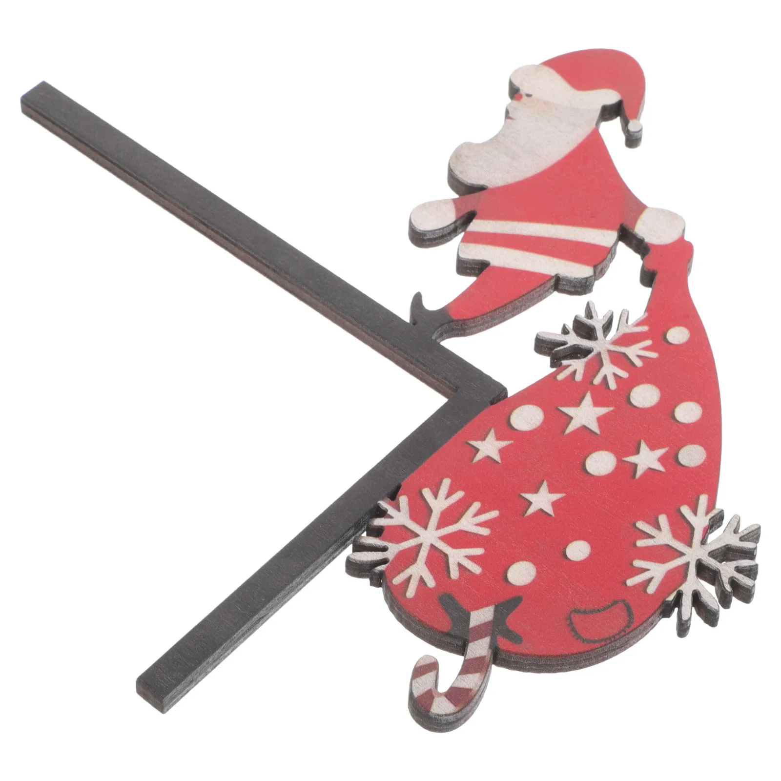 

Festive Santa Claus Door Frame Decor Wooden Ornament for Home Holiday Xmas Wall Window Craft Decoration