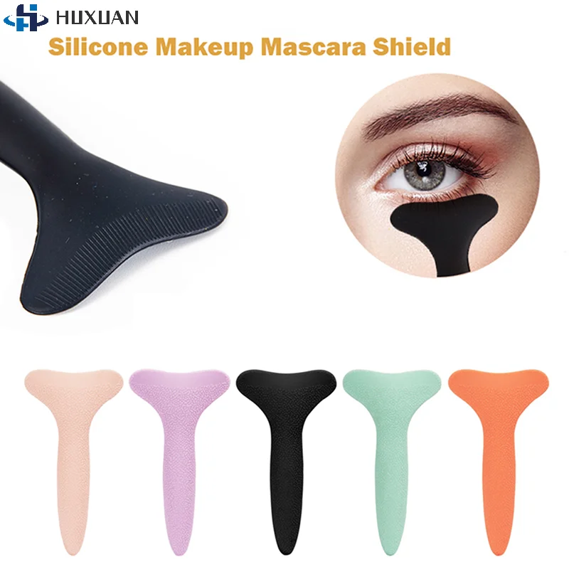 1PCS Mascara Schild Applikator Multifunktionale Silikon Pinsel Lash Stopper Eyeliner Augen Make-Up-Tool Für Wimpern Schallwand