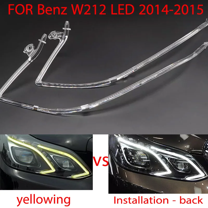 For Mercedes-Benz E-Class W212 2014-2015 DRL Automotive Headlight Guide Tube Daytime Running Light Tube Daytime LED Light Bar