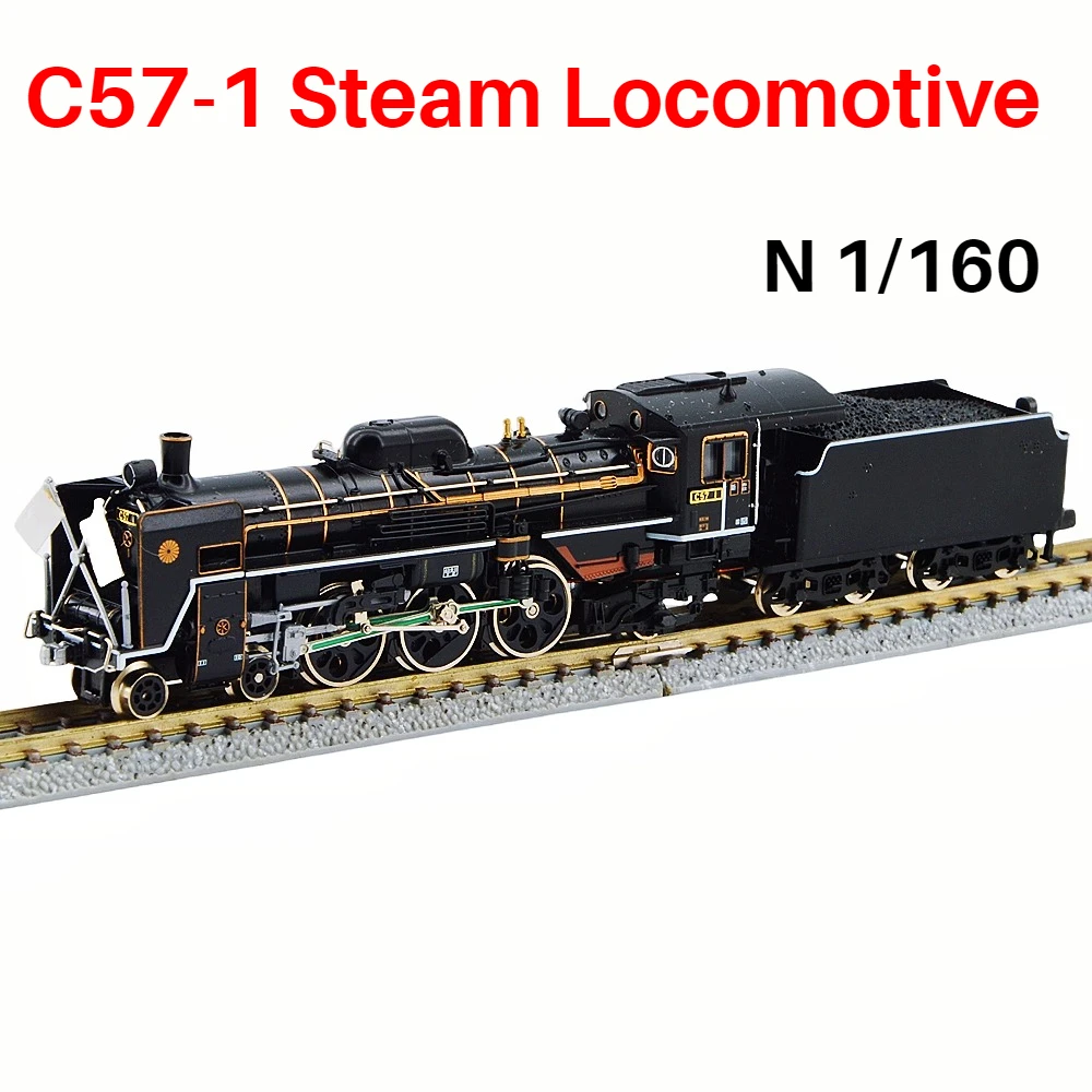 

N-type 1/160 model train, A9908 C57-1 Imperial Order Designated Steam Locomotive Collectible Item Toy Gift for Boys