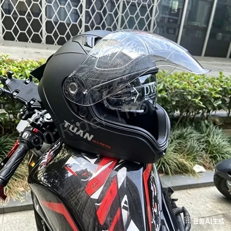 Modular Flip Up Face Motorcycle Helmet - Dual Visor Anti-Fog for Men Women Riding Cruising Touring motocross casco moto