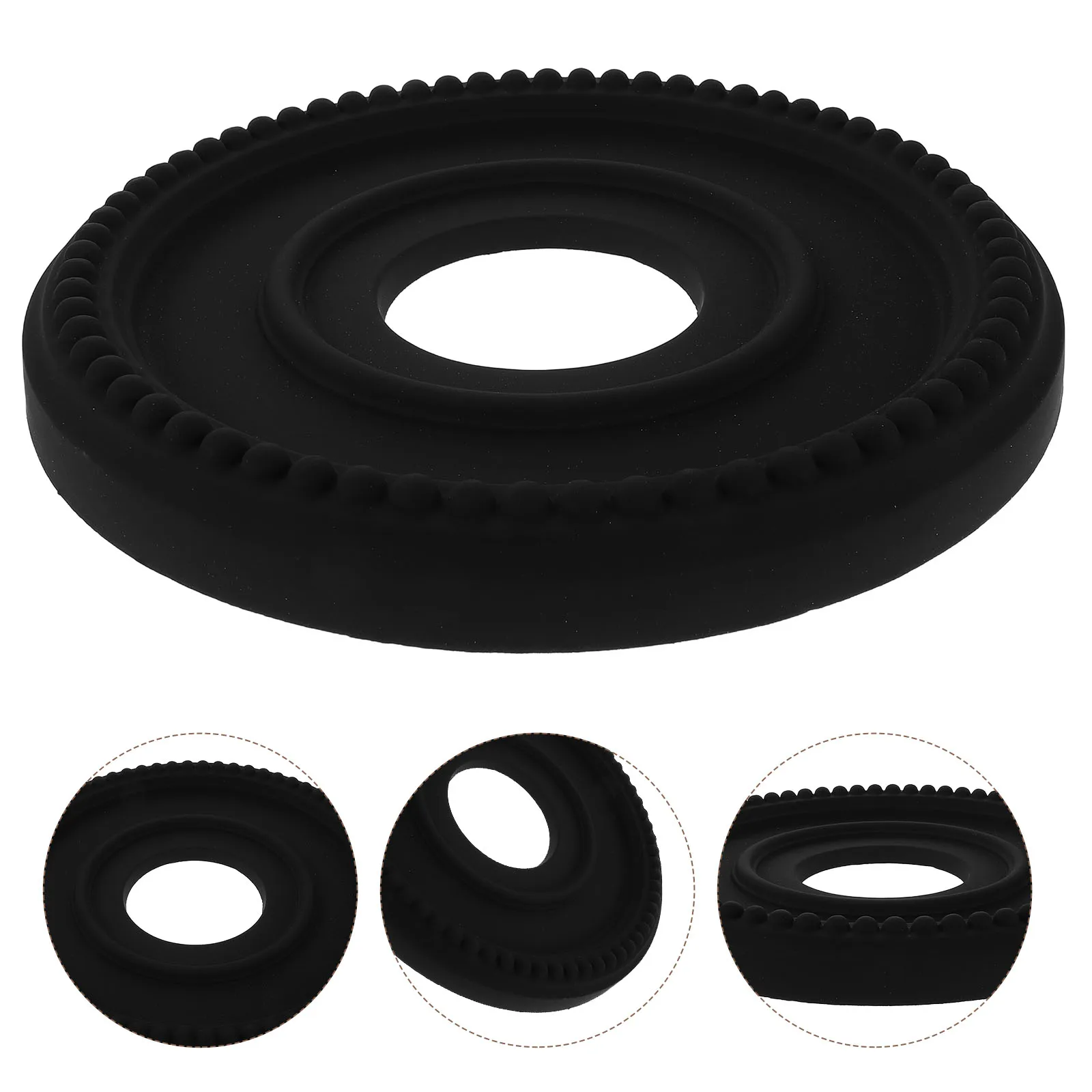 

Vintage Style Ceiling Light Canopy Kit Black Pu Lightweight Mounting Plate For Lamp Fixtures European Design Pendant