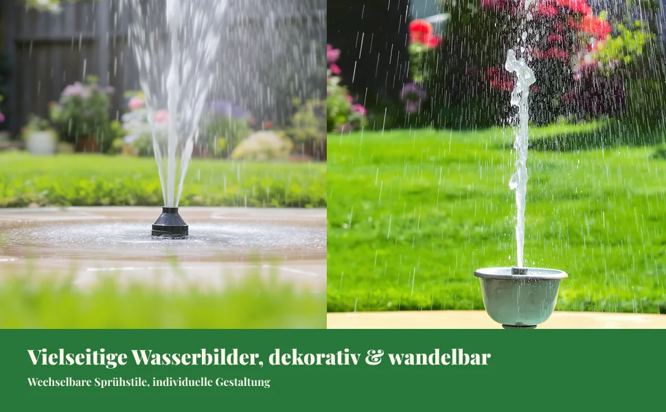 Fountain Submersible Pump Aerator Nozzle Adjustable Spray Heads Waterproof Pool Accessories for Garden Ponds