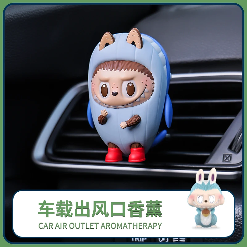 The Monsters Labubu Super Kawaii Labubu Animal Car Aromatherapy Car Air Conditioning Outlet Perfume Fragrance Lovely Cute Gifts