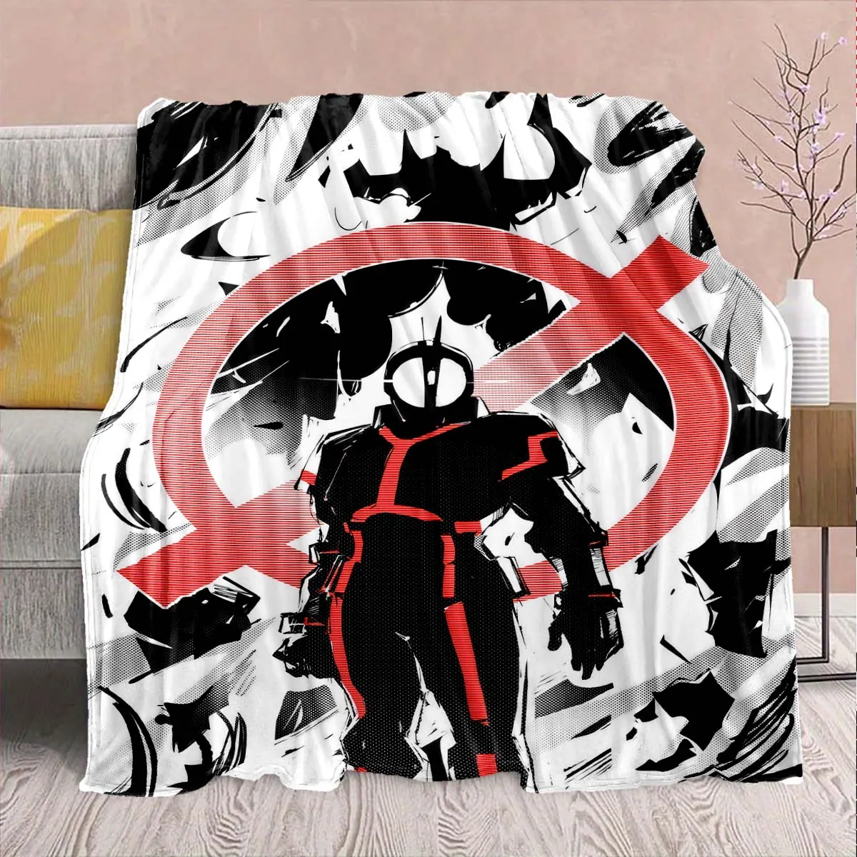 Kamen Rider Anime Flannel Blanket – Soft, Warm, Perfect for Sofas, Bedding, Camping, Travel, Office, and Home Decor – QJY