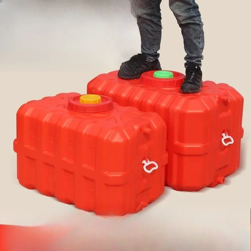 

Large thickened plastic storage bucket household horizontal water tank with lid