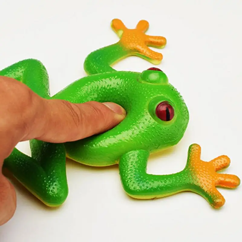 Stretchy Frogs Extrudable Squishhy Frog Party Favors Simulation Frog Slow Rising Squishiess Toys Relieve Stress Squeeze Kids