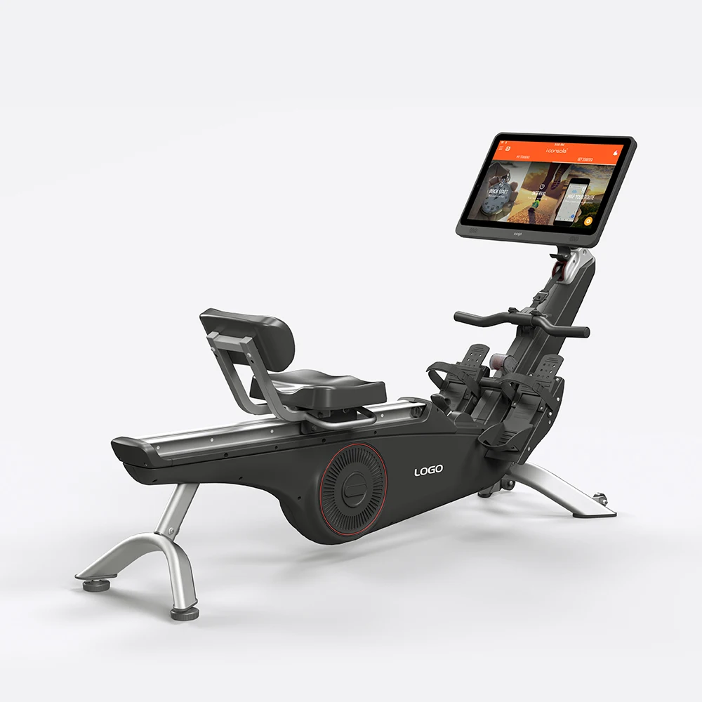 Premium Light Commercial Rowing Machine, Large TFT Display with Backrest, Magnetic Resistance Design