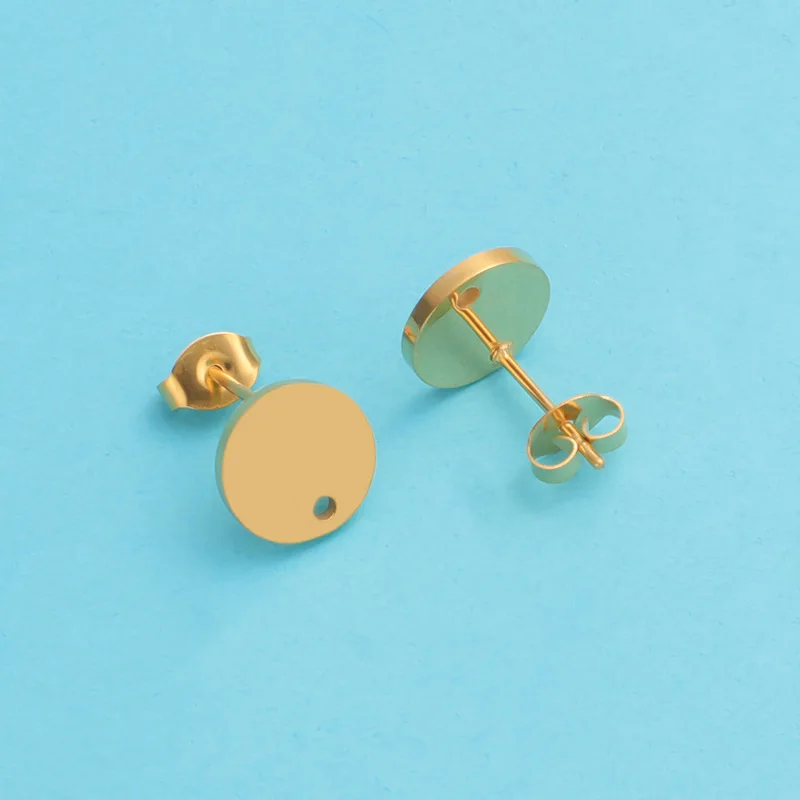 5Pairs/Lot Fashion Round Stud Earrings Mirror Polish Earrings Stainless Steel Earrings For Women Girls Gift Jewelry image 3