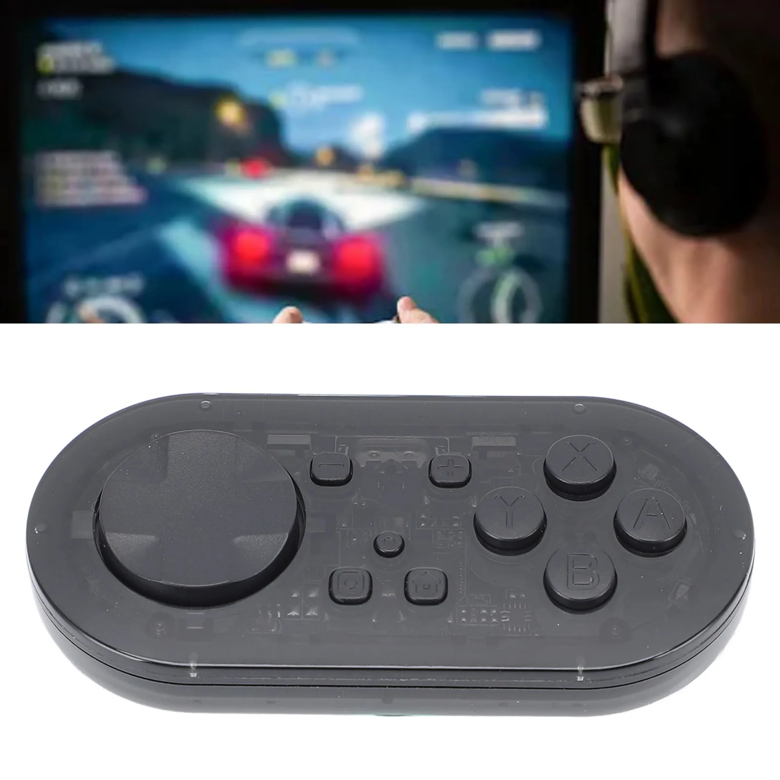 

Small Gaming Controller 4 Modes Vibration Wake Up Flexible ABS PC Bluetooth Gaming Controller for Game Console