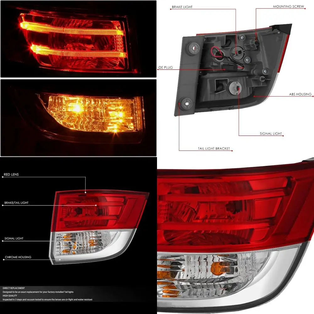 

Красные задние фонари Honda Odyssey RHD 2014-2017 с лампочками и жгутом проводов для крепления на бампере