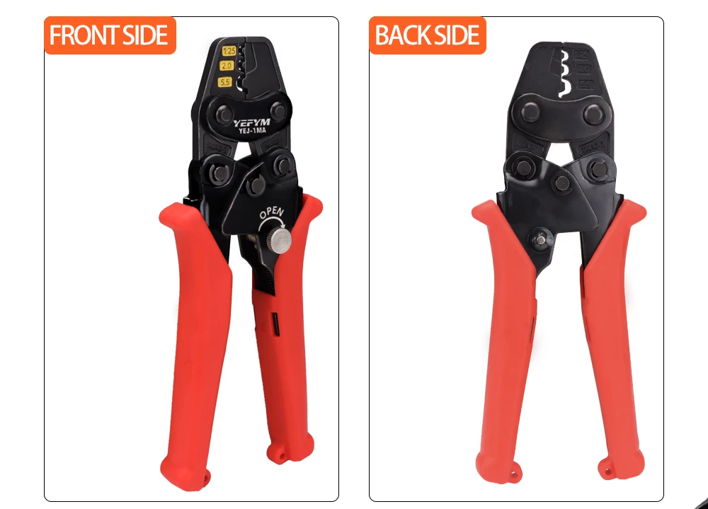 Insulated Terminals & Non-Insulated Terminals Cold Crimping Pliers Multifunctional Ratchet Crimping Tool YEJ-16MA/6MA/1MA