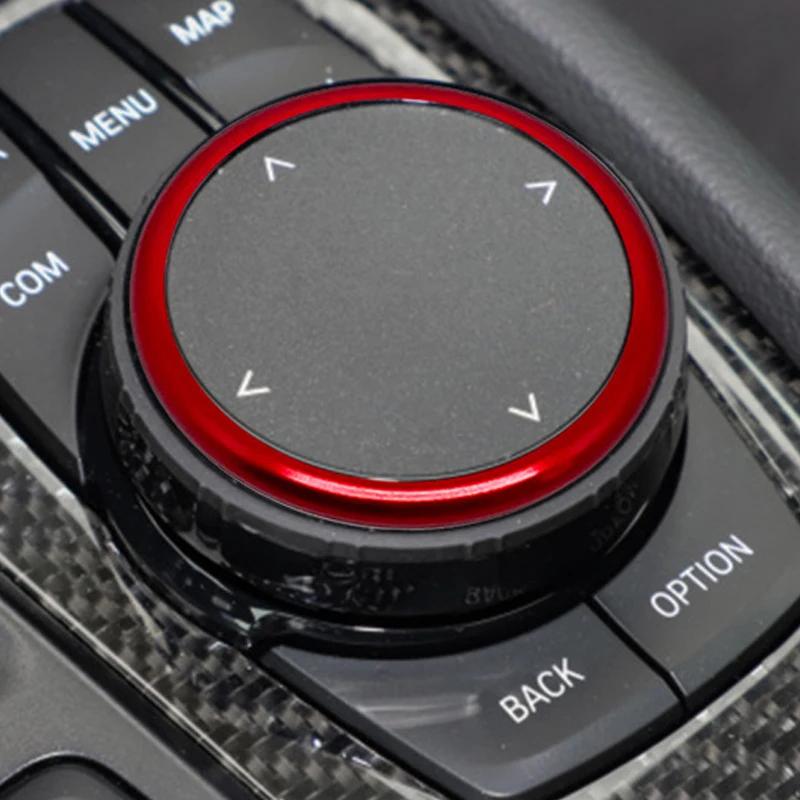 Center Console Media Knob Decoration Ring Trim Cover Car Stickers For Toyota SUPRA Interior Accessories Modification