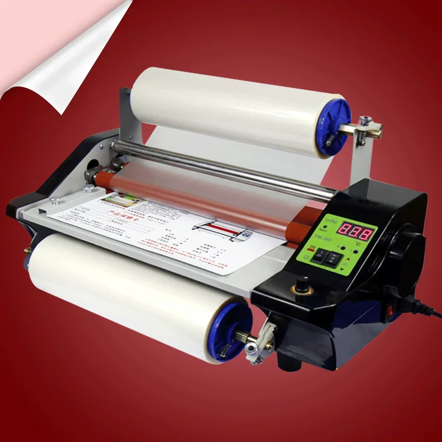 DOMSEM uv dtf film sticker roll to roll cold 30cm laminating machine A3 size format full automatic laminator