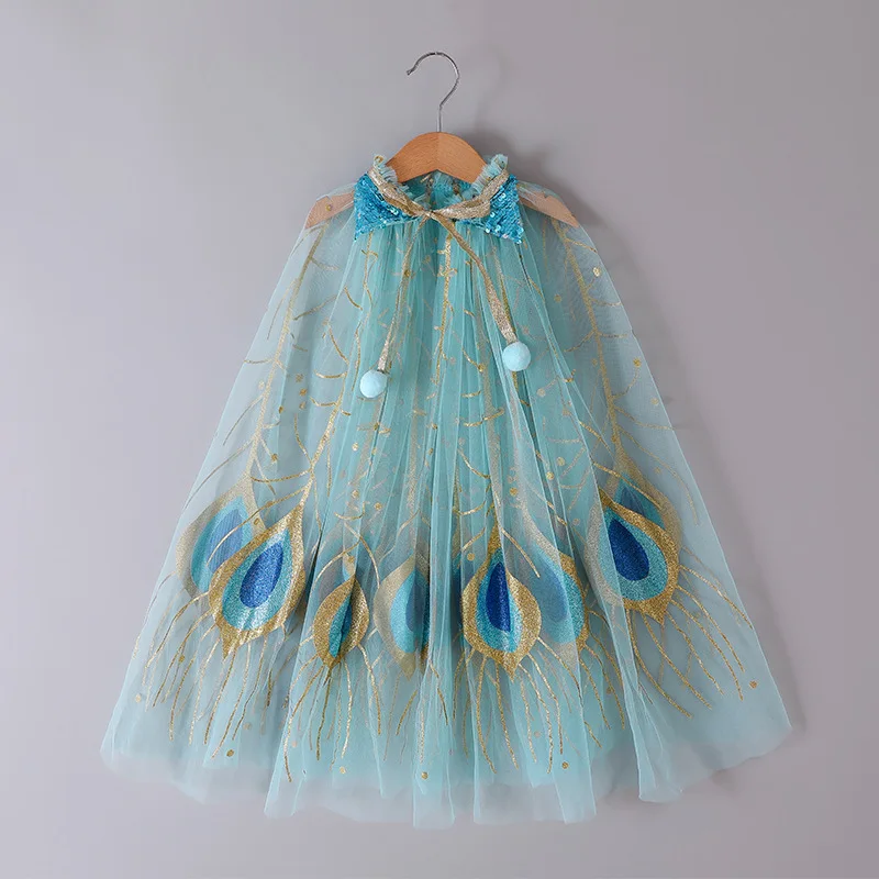Girls Halloween Masquerade Performance Costume Sequined Cape Suitable For Festival Performances