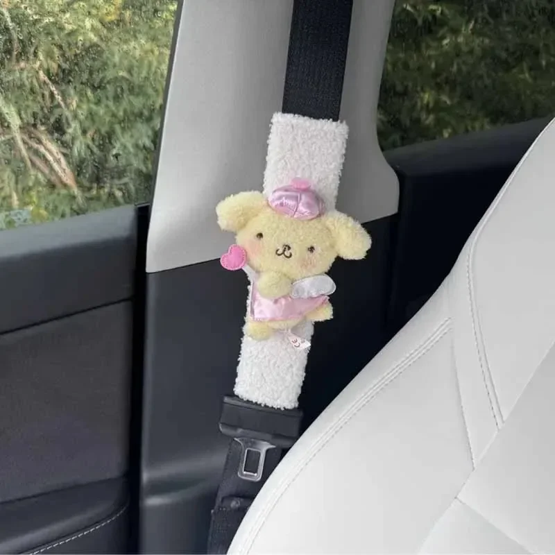 Sanrios Angel Cinnamoroll My Melody Kuromi HelloKittys Car Seat Belt Cover Shoulder Protectors Auto Turn Signals Wiper Decorate