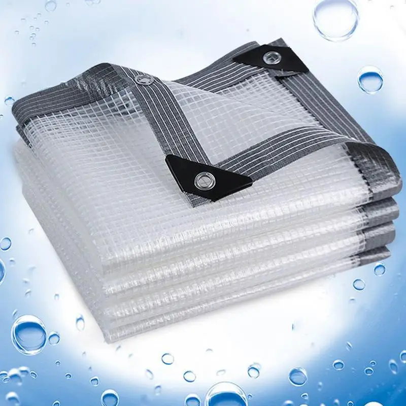 

Heavy Duty Tarp 200x200cm Clear Rainproof Covering canopy Sun Shade Cloth Garden Furniture Protector Camping Tent Accessories