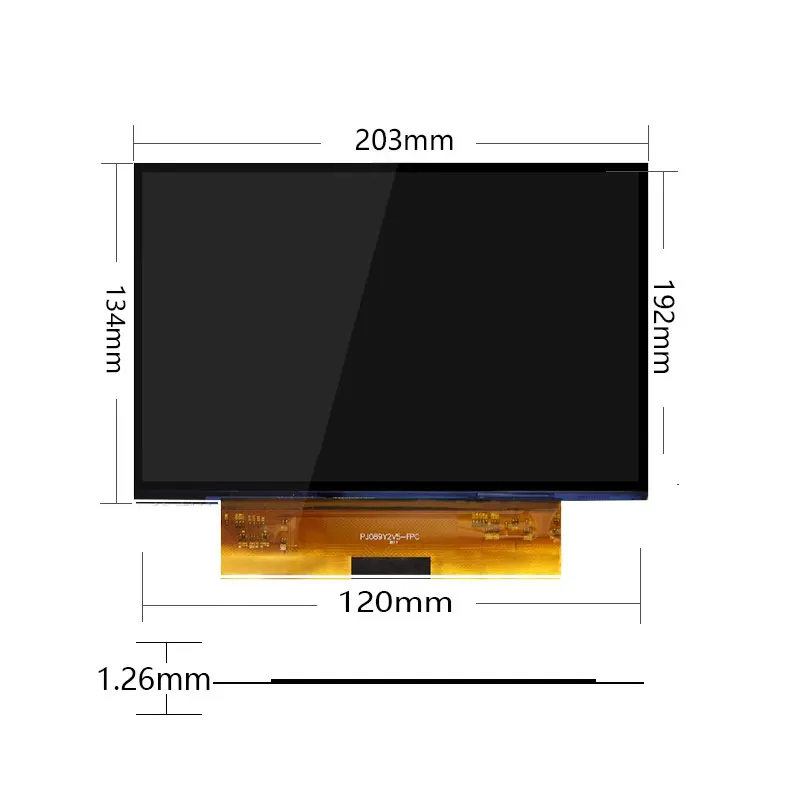 8.9 Inch 4K 3840x2400 Resolution Black And White Nova Whale2 Light Curing 3D Printing LCD Screen PJ089Y2V5